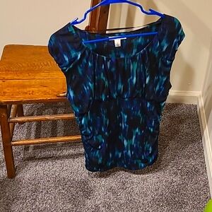 Kenneth Cole New York XL Green purple and black top